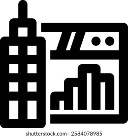 ERP Website, Enterprise Dashboard Outline Icon
