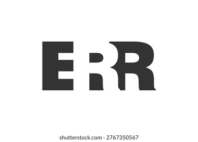ERR logo design. Initial letter E R R bold font style for tech startups, consulting, corporate branding. Creative company name, headlines typography identity, trendy logotype. Vector illustration.