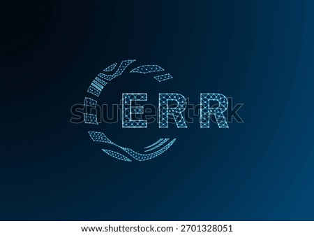 ERR low poly letter logo vector design. ERR lower poly logo design. ERR unique low poly logo design.
