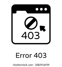 Error 403 solid editable icon svg