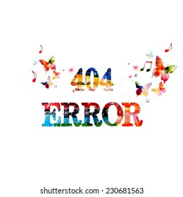 Error 404 colorful design