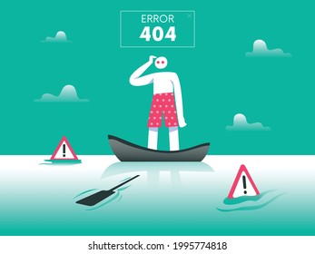 error 404 concept illustration art .