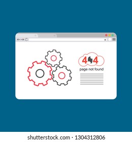 Error 404. Cupid surprise. Page not found template for web site. Page lost and found message. problem disconnect - Vector