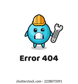 error 404 with the cute blueberry mascot , cute style design for t shirt, sticker, logo element