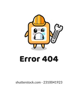error 404 con la linda mascota del calendario , diseño de estilo lindo para camiseta, pegatina, elemento logotipo