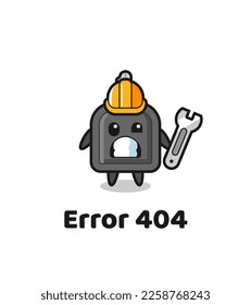 error 404 con la mascota de la llave del coche lindo, diseño de estilo lindo para camiseta, pegatina, elemento logotipo