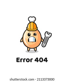 error 404 with the cute fried chicken mascot , cute style design for t shirt, sticker, logo element
