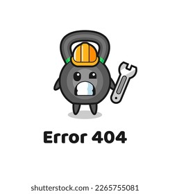 error 404 with the cute kettleball mascot , cute style design for t shirt, sticker, logo element