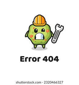 error 404 con la linda mascota puke, diseño de estilo lindo para camiseta, pegatina, elemento logotipo