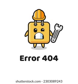 error 404 with the cute shopping bag mascot , cute style design for t shirt, sticker, logo element