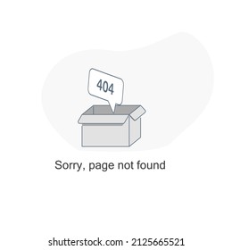 Error 404 design. The page is missing and the message is not found. Template for web pages with 404 errors. The page you requested was not found. 