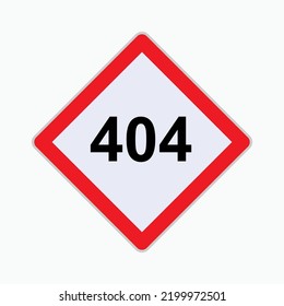 Error 404. Failure, Browsing Crash Symbol - Vector. 