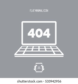 Error 404 - File not found - Vector web icon