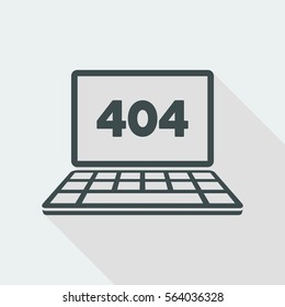 Error 404 - File Not Found - Vector Web Icon