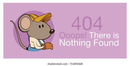 error 404 with funny mouse banner