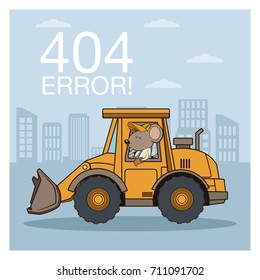 error 404 with funny mouses cartoon