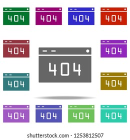 Error 404 icon. Elements of Hacker in multi color style icons. Simple icon for websites, web design, mobile app, info graphics