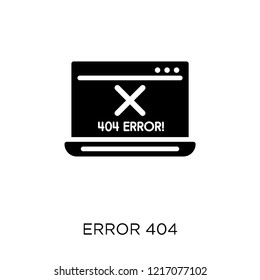 Error 404 icon. Error 404 symbol design from Programming collection. Simple element vector illustration on white background.