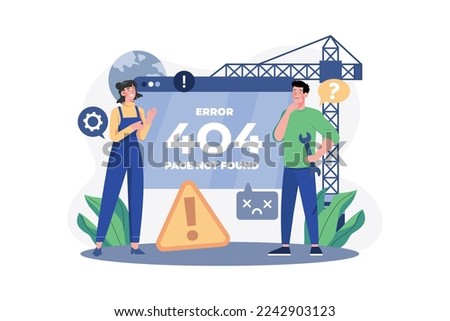 Error 404 Illustration concept on white background