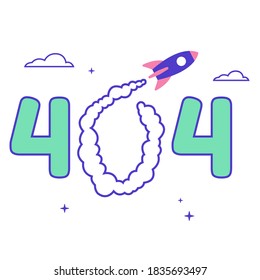 Error 404, error illustration, 404 illustration, empty state illustration, not found. Vector icon illustration