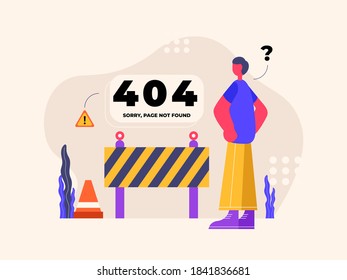 Error 404 estilo plano de página de inicio