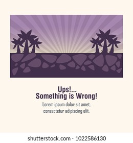 Error 404 landscape silhouette