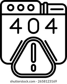 Error 404 Line vector Icon Design