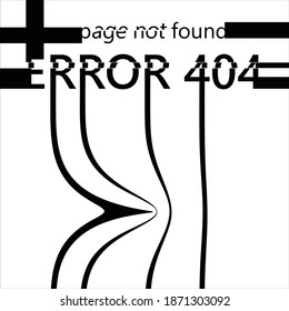 Error 404 message.Failure webpage banner.Glitch ilustración.