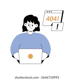 Error 404 Modern illustrations. Eps 10 file on transparent background