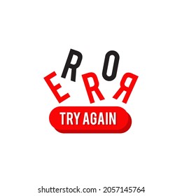 Error 404 not found symbol vector logo design