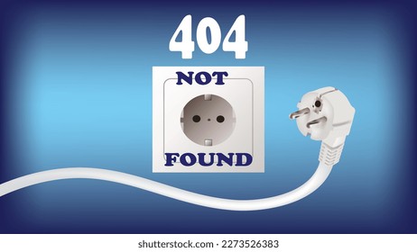 Error 404. Not found. vector