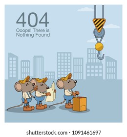 Error 404 nothing found banner