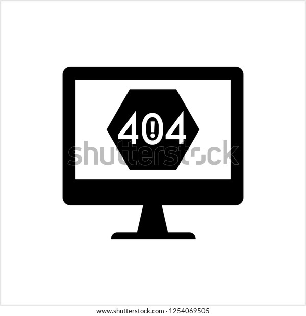 Error 404 Page Icon Error Icon Stock Vector Royalty Free