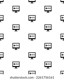 Error 404 Page Icon Seamless Pattern, Error Icon, Error Page Not Found Message, Error Code Vector Art Illustration