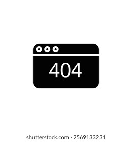 Error 404 page icon Vector flat thin line illustration