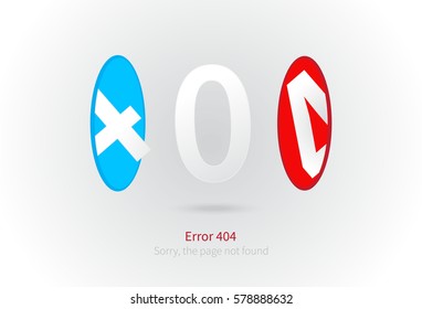 Error 404 page layout design. portal, which disappears page. web page creative concept and message Sorry, the page not found. Creative vector illustration.
