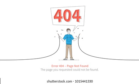 Error 404 page layout vector design. Website 404 page error with service man and broken connection creative concept. Modern 404 page not found concept. The page you requested could not be found.