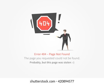 Error 404 page layout vector design. Website 404 page creative concept. 404 web page error creative design. Modern 404 page not found concept. The page you requested could not be found.