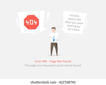 Error 404 page layout vector design. Website 404 page creative concept. 404 web page error creative design. Modern 404 page not found concept. The page you requested could not be found.