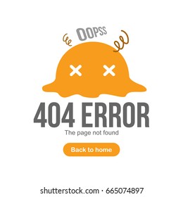 Error 404 page layout. Vector illustration