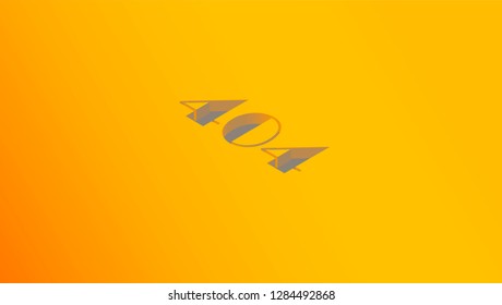 Error 404. Page not found. Isometric image on an orange background. Vector illustration.