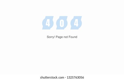 Error 404 page not found minimalist concept design. Website 404 page layout creative design. Modern 404 page not found concept. 404 trouble finding page. website error information