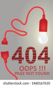 Error 404. Page not found. vector