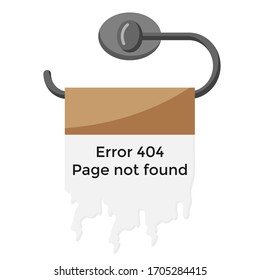 Error 404 page not found. Vector concept illustration for page 404  isolated in white background. Template for web page with 404 error. Flat vector stock Illustration.