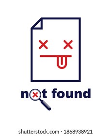 Error 404 page not found vector concept icon, internet website down, simple flat design.