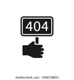 Error 404 page not found icon concept isolated on white background. Vector illustration