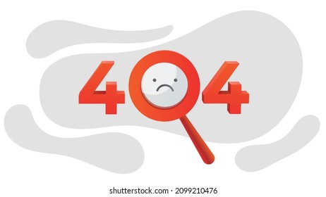 Error 404 page not found concept illustration. Web page error creative design. Modern graphic element for landing page, infographic, icon, 