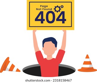 Error 404 - Page not found illustration concept