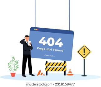 Error 404 - Page not found illustration concept