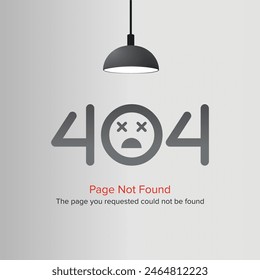 Error 404 page not found flat vector design